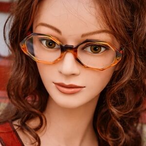 Vintage Swan octagon ‎ glasses